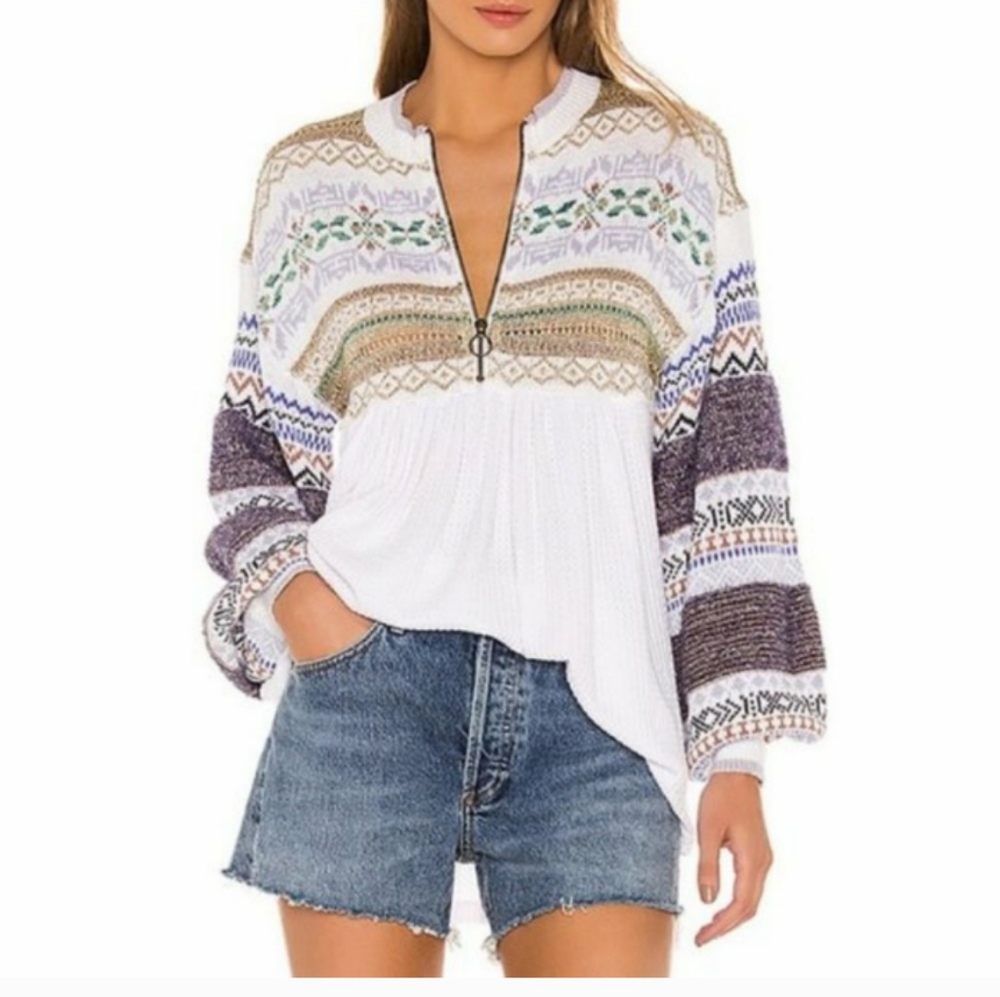 Slouchy sweater People Cozy Cottage Oversized White Sz …